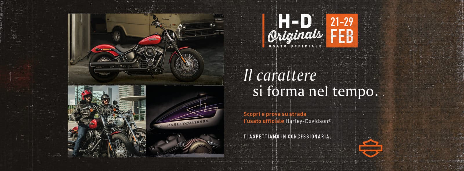 FB__Originals_Cover_Softail.jpg Promozione H-D Originals usato ufficiale Harley-Davidson 21-29 FEB. Immagini di moto, dettagli motore e piloti. Invito a test ride in concessionaria.