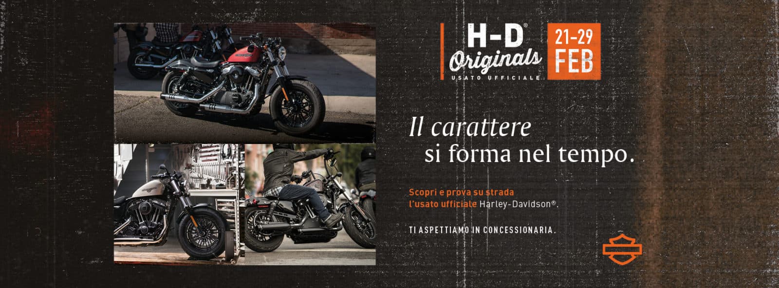 FB__Originals_Cover_Sportster.jpg Pubblicità Harley-Davidson Originals Usato Ufficiale. Moto H-D in varie scene, con invito a test ride dal 21 al 29 FEB. Il
