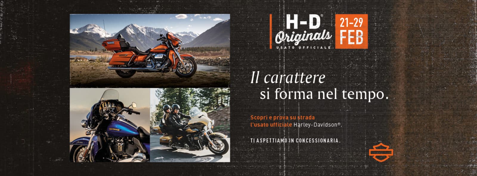 FB__Originals_Cover_Touring.jpg H-D Originals: pubblicità per moto Harley-Davidson usate ufficiali. Tre modelli in evidenza, invito al test ride in concessionaria dal 21 al 29 FEB.